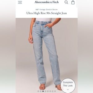 Abercrombie 90s Ultra High Rise Straight Jeans